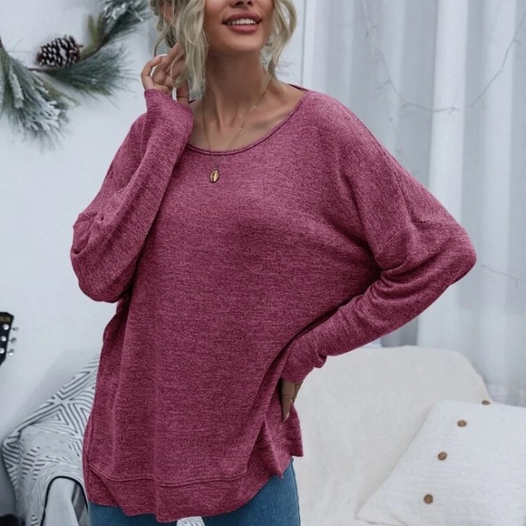 💖💖💖 TWIST OPEN BACK RASPBERRY PINK TOP - Picture 3 of 6